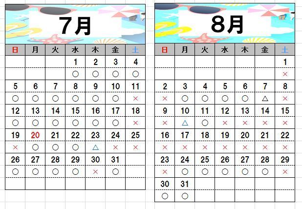 コテージ予約状況 さるがじょうブログ